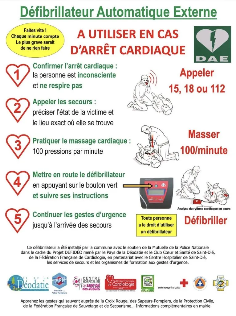 Défibrillateur automatisé externe de Belvézet